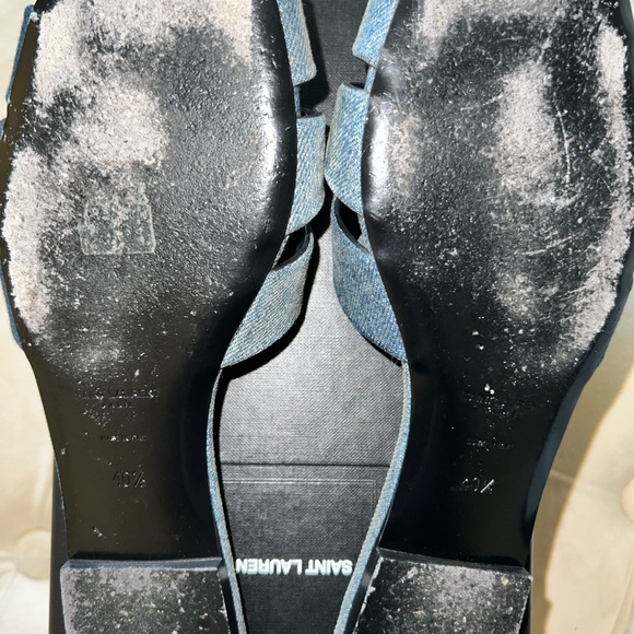 Saint Laurent Dark Denim Tribute slides - size 40.5 - Picture 3 of 9